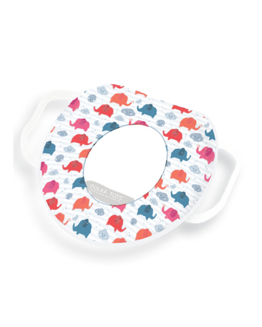 Polka Tots Hop Pop Potty Seat-With Soft Cushioning & Side Handles-White-9M+