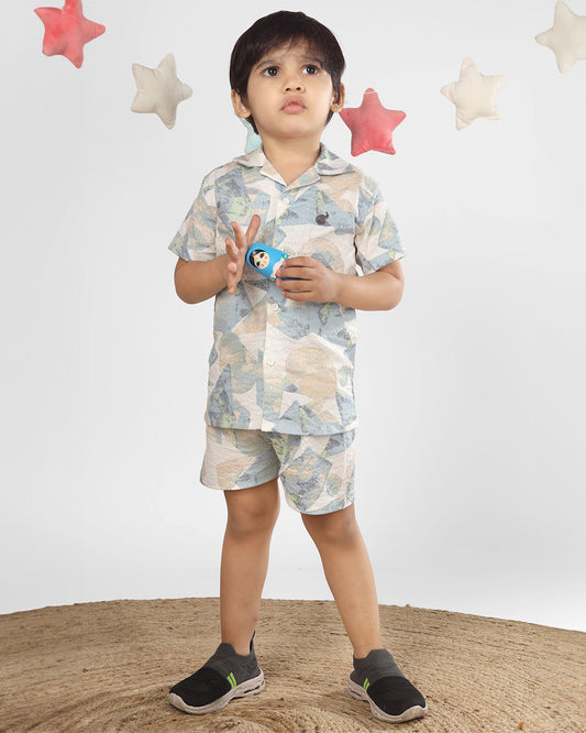 Polka Tots Pink & Blue Coord Set-Cotton-Tie Dye-For Infants