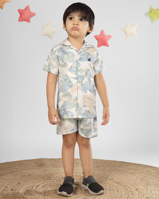 Polka Tots Pink & Blue Coord Set-Cotton-Tie Dye-For Infants