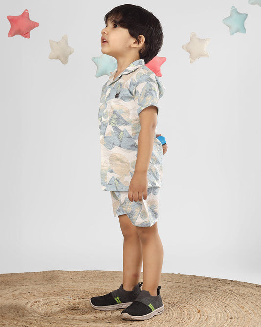 Polka Tots Pink & Blue Coord Set-Cotton-Tie Dye-For Infants