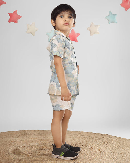 Polka Tots Pink & Blue Coord Set-Cotton-Tie Dye-For Infants