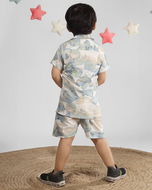 Polka Tots Pink & Blue Coord Set-Cotton-Tie Dye-For Infants