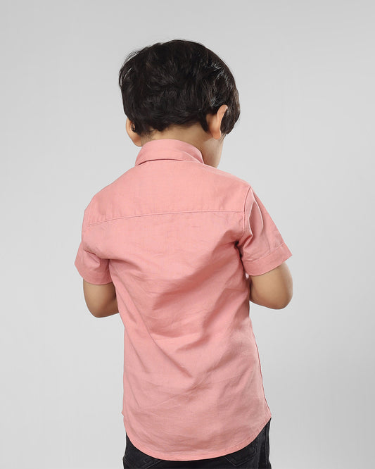 Polka Tots Pink Shirt-Cotton-For Infants