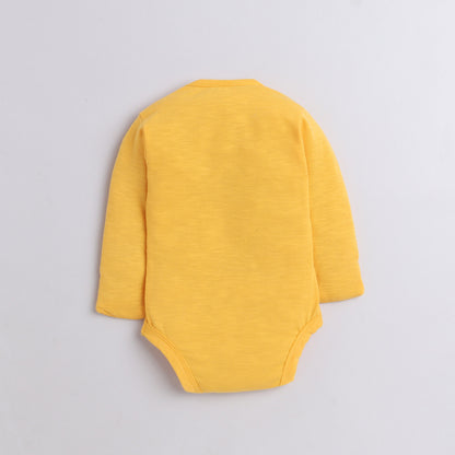 Polka Tots Mustard Onesie-Cotton-Printed-For Infants