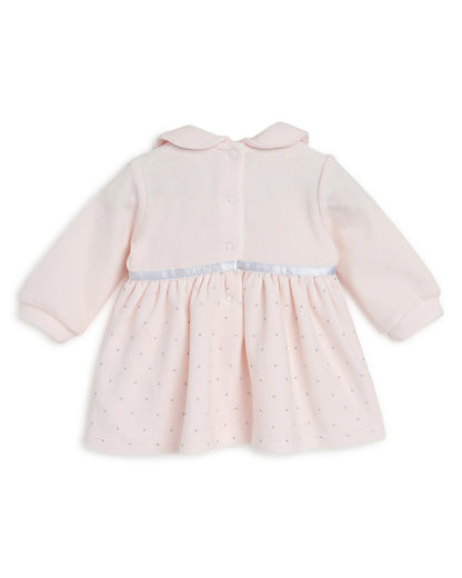 Chicco Pink Frock Dress-Printed-Cotton-For Infants