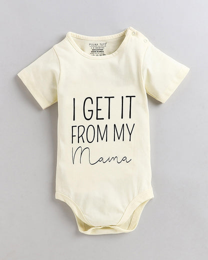 Polka Tots Black & Cream Onesie-Printed-Cotton-Pack Of 2-For Infants