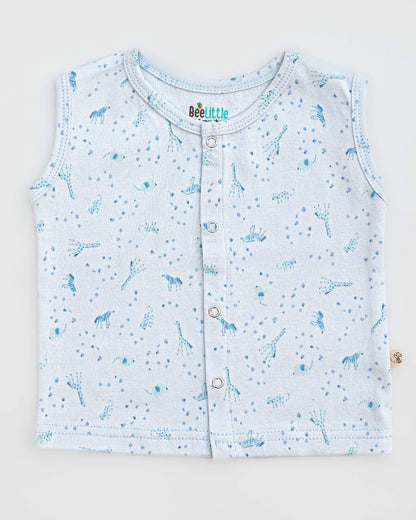 BeeLittle Blue Jhabla-Giffy-Organic Cotton-For Infants