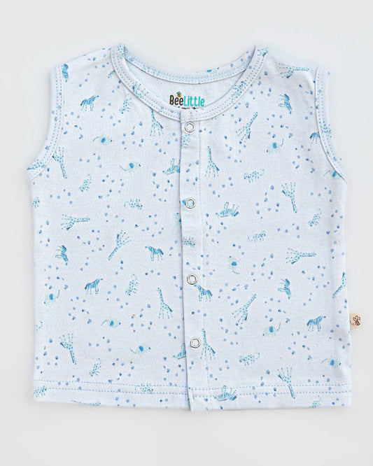 BeeLittle Blue Jhabla-Giffy-Organic Cotton-For Infants