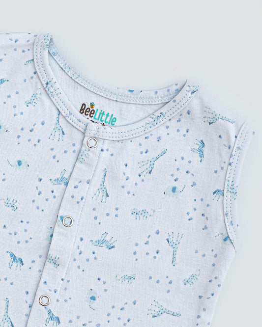 BeeLittle Blue Jhabla-Giffy-Organic Cotton-For Infants