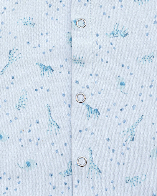 BeeLittle Blue Jhabla-Giffy-Organic Cotton-For Infants