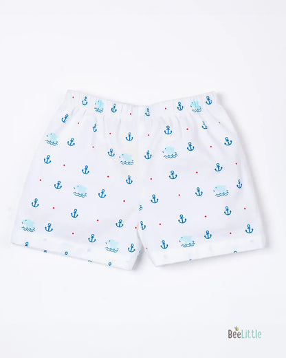 BeeLittle White Jhabla Set-Anchor-Organic Cotton-For Infants