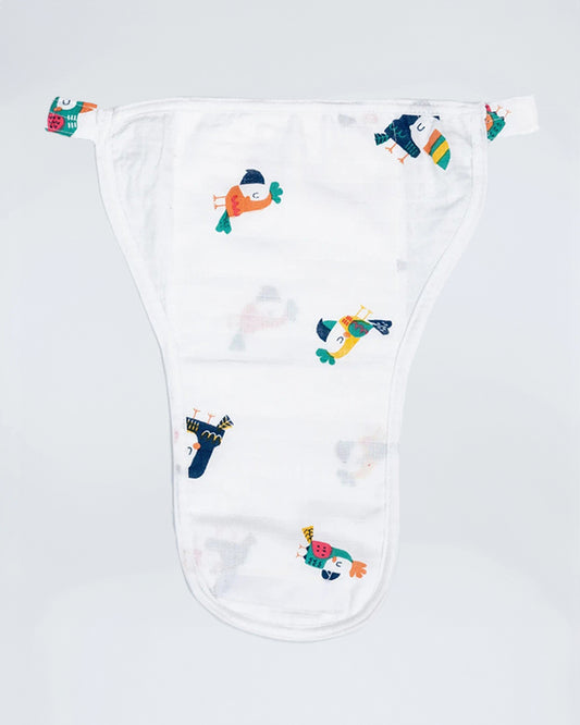 BeeLittle Bird Box Velcro Nappy-Organic Cotton-Washable & Reusable-3 to 6M-Pack of 3