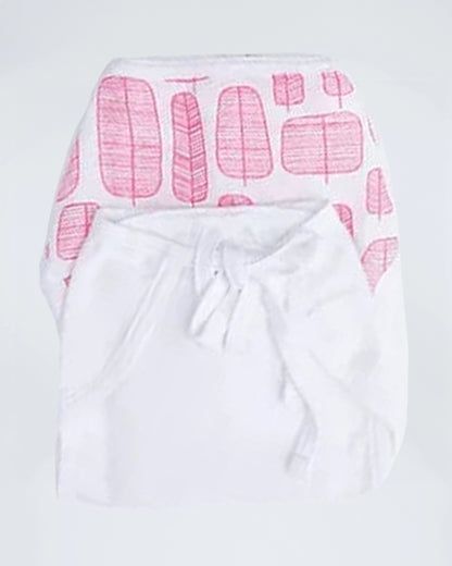 BeeLittle Fruit Punch Knotted Nappy-Organic Cotton-Washable & Reusable-0 to 3M-Pack of 3