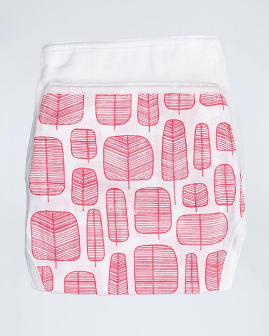 BeeLittle Fruit Punch Velcro Nappy-Organic Cotton-Washable & Reusable-3 to 6M-Pack of 3