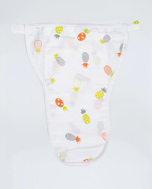 BeeLittle Pineapple Vibes Velcro Nappy-Organic Cotton-Washable & Reusable-3 to 6M-Pack of 3