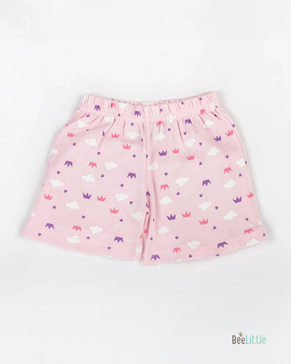 BeeLittle Pink Jhabla Set-Crown-Organic Cotton-For Infants