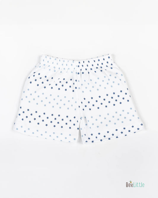 BeeLittle White Jhabla Set-Stars-Organic Cotton-For Infants