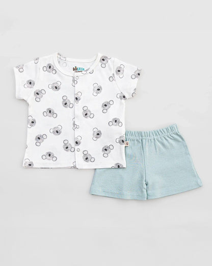 BeeLittle Olive Jhabla Set-Koala-Organic Cotton-For Infants