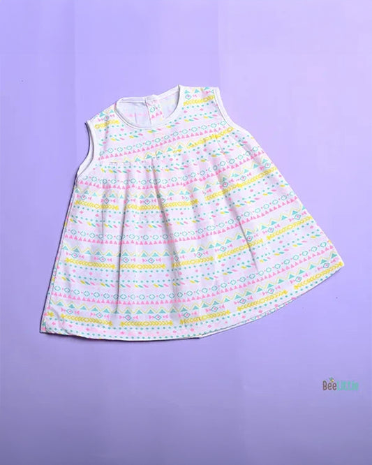 BeeLittle White Frock Dress-Vector-Organic Cotton-For Infants