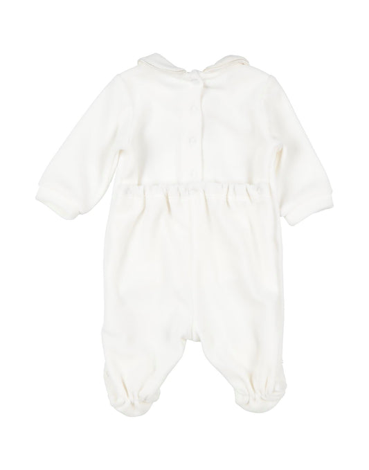 Chicco White Winter Wear Babysuit-Onesie-Embroidered-Cotton-For Infants