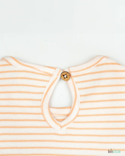 BeeLittle White & Orange Frock Dress-Grass N Bunny-Organic Cotton-Pack of 2-For Infants