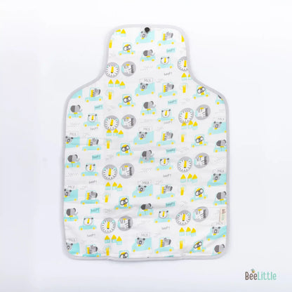 BeeLittle Diaper Changing Mat-With Built-in Pocket-Organic Cotton-Ride On Fun