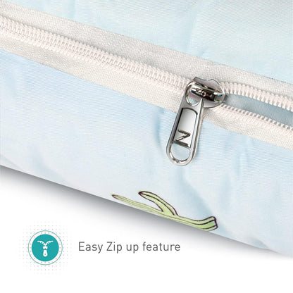 R for Rabbit Snuggy 100% Natural Cotton-Sky Blue-Baby Carrier Nest Cum Sleeping Bag (0-12M)