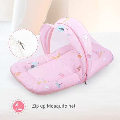 R for Rabbit Snuggy Safari 100% Natural Cotton-Pink-Baby Carrier Nest Cum Sleeping Bag (0-12M)