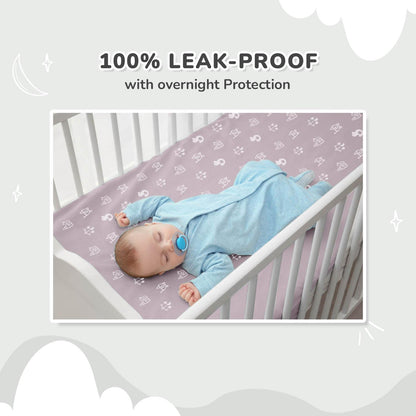 R for Rabbit Dry Nap Pee Protector Sheet-100% Soft Polymer-Grey-Odor Free (0-12M)