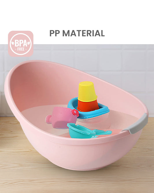 R for Rabbit Happy Pool Baby Bath Tub-With Anti-Skid Base-0 to 12M-Pink