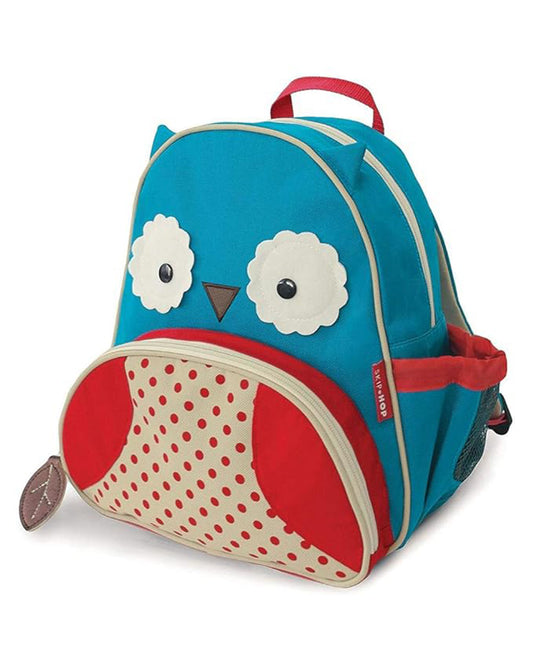 Skip Hop Zoo Little Kid Bagpack-Owl-With Mesh Bottle Pocket & Adjustable Shoulder Straps