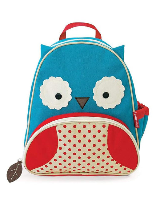 Skip Hop Zoo Little Kid Bagpack-Owl-With Mesh Bottle Pocket & Adjustable Shoulder Straps