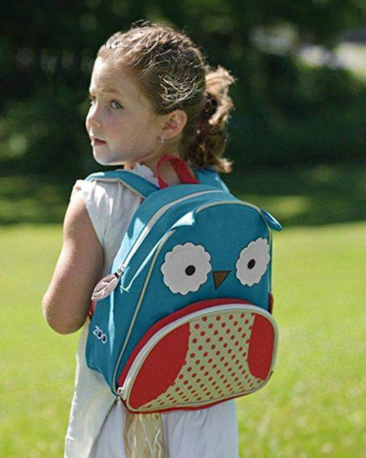 Skip Hop Zoo Little Kid Bagpack-Owl-With Mesh Bottle Pocket & Adjustable Shoulder Straps