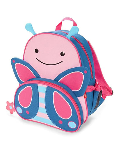 Skip Hop School Essentials Kit-Lunch Box(700ml)-Tritan Straw Sipper(355ml)-Bagpack-Butterfly-3Y+