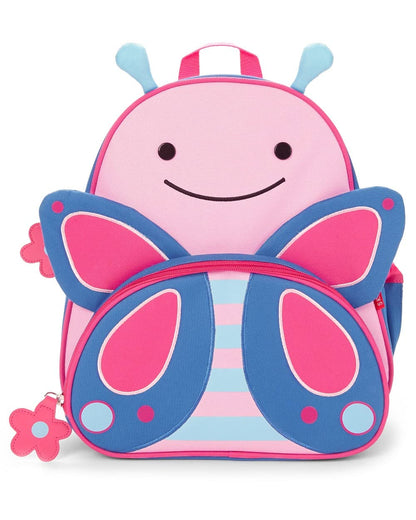 Skip Hop School Essentials Kit-Lunch Box(700ml)-Tritan Straw Sipper(355ml)-Bagpack-Butterfly-3Y+