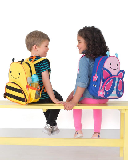 Skip Hop School Essentials Kit-Lunch Box(700ml)-Tritan Straw Sipper(355ml)-Bagpack-Butterfly-3Y+
