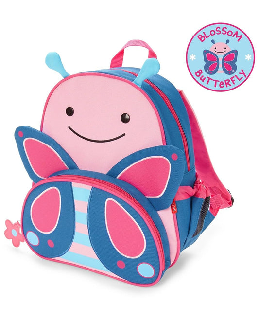 Skip Hop Zoo Little Kid Bagpack-Butterfly-With Mesh Bottle Pocket & Adjustable Shoulder Straps