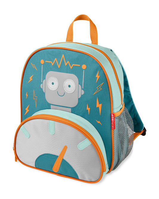 Skip Hop Spark Style Little Kid Bagpack Robot With Mesh Bottle Pocket & Adjustable Shoulder Straps