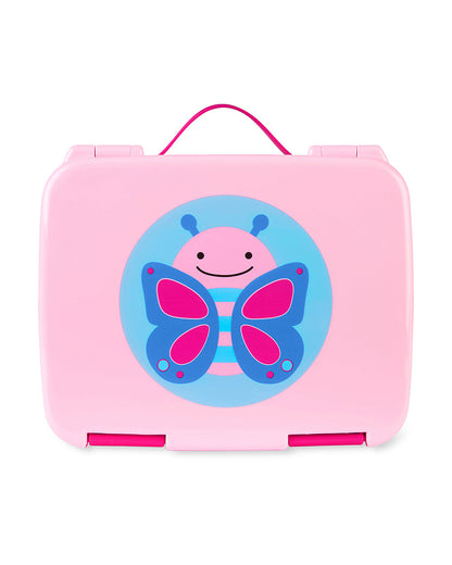 Skip Hop Zoo School Essentials Kit-Bento Lunch Box(700ml)-Tritan Straw Sipper(355ml)-Butterfly-3Y+