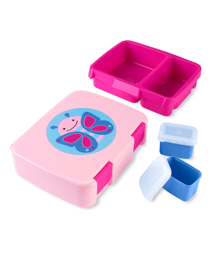 Skip Hop Zoo Style Bento Lunch Box-With Microwave Safe Tray-Butterfly-For Feeding Infants