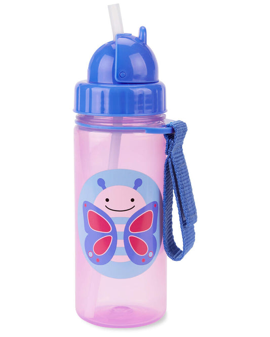 Skip Hop Zoo Straw Sipper-Handy Grab Strap-Butterfly-390 ml