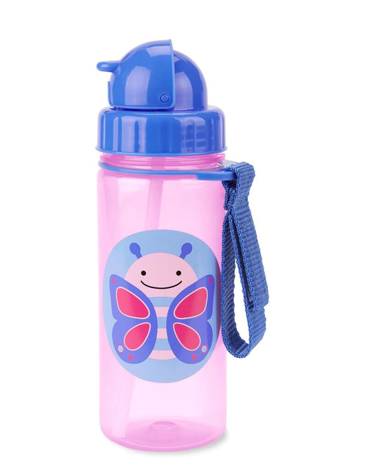 Skip Hop Zoo Straw Sipper-Handy Grab Strap-Butterfly-390 ml