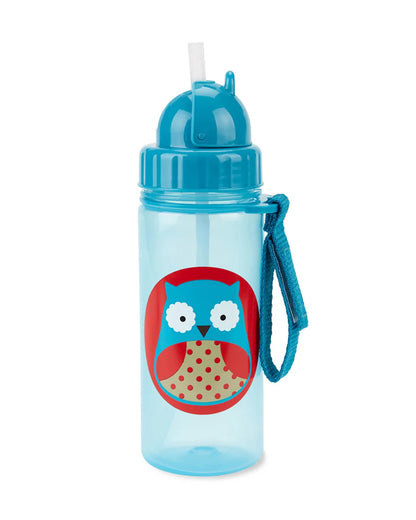 Skip Hop Zoo Straw Sipper-Handy Grab Strap-Owl-390 ml