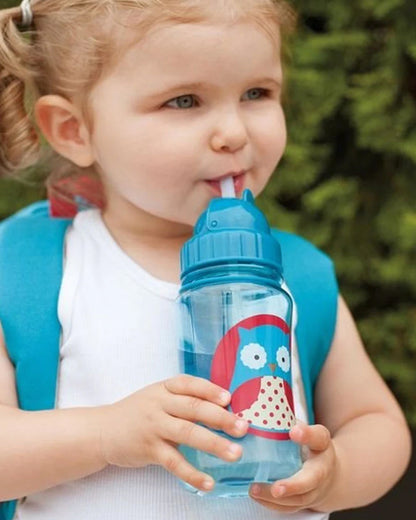 Skip Hop Zoo Straw Sipper-Handy Grab Strap-Owl-390 ml