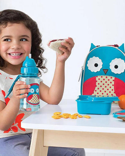 Skip Hop Zoo Straw Sipper-Handy Grab Strap-Owl-390 ml