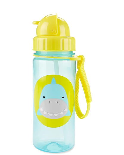 Skip Hop Zoo Straw Sipper-Handy Grab Strap-Shark-390 ml