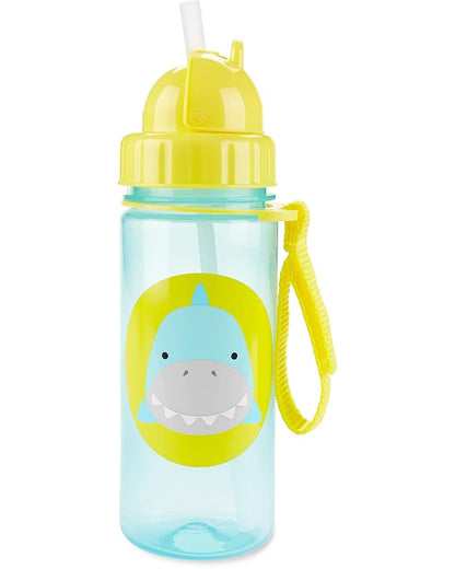 Skip Hop Zoo Straw Sipper-Handy Grab Strap-Shark-390 ml