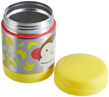 Skip Hop Zoo Stainless Steel Insulated Food Jar-With Spork-Monkey-For Feeding Infants