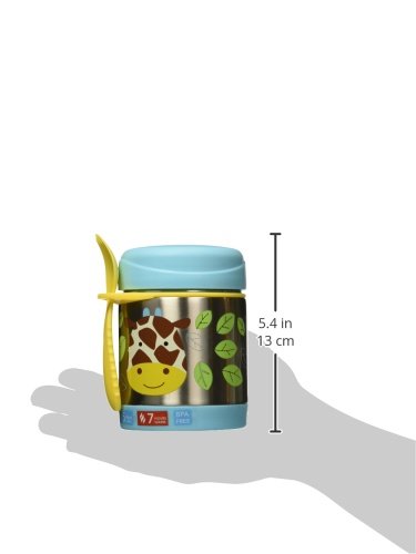 Skip Hop Zoo Stainless Steel Insulated Food Jar-With Spork-Giraffe-For Feeding Infants