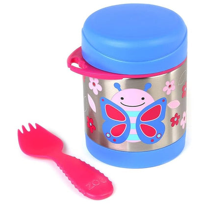 Skip Hop Zoo Stainless Steel Insulated Food Jar-With Spork-Butterfly-For Feeding Infants